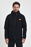 Erkek Kapşunlu Fermuarlı Softshell Mont  6044-1