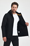 Erkek Kapşunlu Fermuarlı Softshell Mont  6044-1