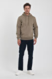Rodi 3 İp Şardonlu Kapuşonlu Cepsiz Sweatshirt RD24KE054902