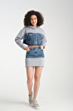 Kadın Denim Etekli Takım 1077