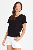 Kadın V Yaka T-shirt 3005