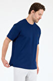 Oversize Bisiklet Yaka Kısa Kollu Erkek T-Shirt Salaş Rahat Kalıp, Yazlık Erkek Basic Tişört 7840