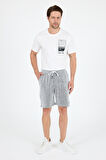 Erkek Yan Cepli Esnek Spor Şort | Rahat Kalıp Günlük Şort | Yazlık Hafif ve Şık Şort 2239