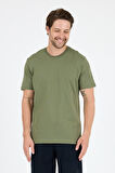 Regular Fit Pamuk Bisiklet Yaka Penye Erkek Tişört 0169_1