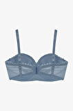Kadın Dolgusuz Dantelli Straplez Sütyen