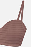 Kadın Dolgusuz Transparan Çizgili Toparlayıcı Straplez Sütyen