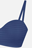 Kadın Dolgusuz Transparan Çizgili Toparlayıcı Straplez Sütyen