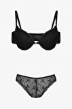 Kadın Yarım Dolgulu Önden Açılabilir Dantelli Sütyen Takım