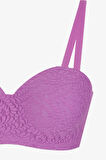 Kadın Dolgusuz Lez Dantelli Desteksiz Straplez Sütyen
