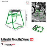 Torque-MX Katlanabilir Motosiklet Sehpası SS3 Yeşil