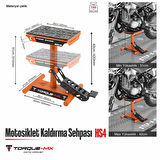 Torque-MX Motosiklet Kaldırma Sehpası HS4 Turuncu