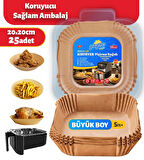PAPRO Airfryer Pişirme Kağıdı büyük boy kare 25 Adet 20*20 Hava Fritözü Yağlı Kağıt Airfryer Philip