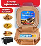 PAPRO Airfryer Pişirme Kağıdı büyük boy kare 100 Adet 20*20 Hava Fritözü Yağlı Kağıt Airfryer Philip