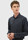 Gri Düz Casual Fit Casual Gömlek