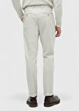 Bej Düz Örme Regular Fit Casual Pantolon