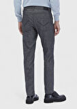 Antrasit Düz Dokuma Slim Fit Casual Pamuk Karışımlı Pantolon