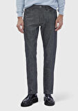 Antrasit Düz Dokuma Slim Fit Casual Pamuk Karışımlı Pantolon