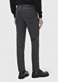 Antrasit Düz Dokuma Slim Fit Casual Pamuk Karışımlı Pantolon