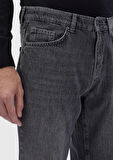 Koyu Gri Düz Regular Fit Denim %100 Pamuk Pantolon