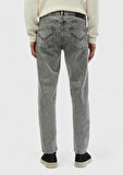 Gri Düz Regular Fit Denim %100 Pamuk Pantolon