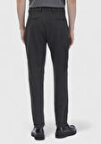 Koyu Gri Düz Örme Regular Fit Casual Pantolon