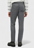 Gri Düz Dokuma Slim Fit Casual Pantolon