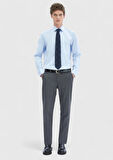 Açık Mavi Regular Fit Ütü İstemeyen Dokuma Klasik %100 Pamuk Gömlek