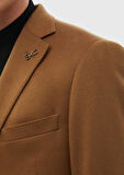Deve Tüyü Düz Regular Fit %100 Kaşmir Ceket