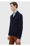 Lacivert Düz Shirt Shoulder Slim Fit %100 Yün Örme Ceket