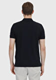 Siyah Düz Polo Yaka %100 Pamuk T-Shirt