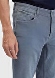 Mavi Düz Slim Fit Denim Pamuk Karışımlı Pantolon