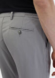 Gri Çizgili Dokuma Jogging Fit Casual Pantolon