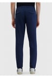 Lacivert Düz Dokuma Jogging Fit Casual %100 Keten Pantolon
