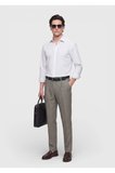 Haki Düz Dokuma Jogging Fit Casual %100 Keten Pantolon