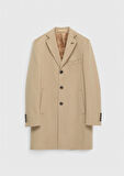 Deve Tüyü Regular Fit Kelebek Yaka Klasik Dokuma Palto