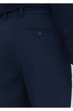 Lacivert Düz Dokuma Regular Fit Casual Pamuk Karışımlı Pantolon