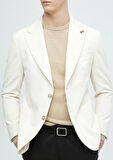 Ekru Fitilli Shirt Shoulder Slim Fit %100 Pamuk Ceket