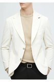 Ekru Fitilli Shirt Shoulder Slim Fit %100 Pamuk Ceket