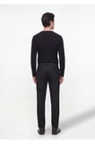 Siyah Düz Kumaş Comfort Fit Klasik %100 Yün Pantolon