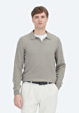 Vizon Polo Yaka Selanik Yün Karışımlı Triko Kazak