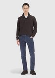 Mavi Düz Dokuma Slim Fit Kadife Casual Pamuk Karışımlı Pantolon