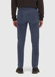Mavi Düz Dokuma Slim Fit Kadife Casual Pamuk Karışımlı Pantolon