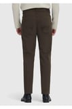 Haki Düz Dokuma Slim Fit Casual Pamuk Karışımlı Pantolon