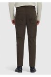 Haki Düz Dokuma Slim Fit Casual Pamuk Karışımlı Pantolon