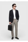 Siyah Düz Shirt Shoulder Slim Fit %100 Yün Ceket