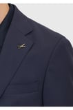 Lacivert Düz Shirt Shoulder Slim Fit %100 Yün Ceket