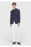 Lacivert Düz Shirt Shoulder Slim Fit %100 Yün Ceket