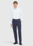 Beyaz Düz Slim Fit Dokuma Klasik %100 Pamuk Gömlek