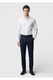 Beyaz Düz Casual Fit Dokuma Casual %100 Pamuk Gömlek