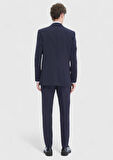 Lacivert Düz Thin&taller Slim Fit %100 Yün Takım Elbise